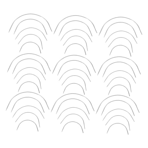 KALLORY 50pcs Handmade Leather Stitching Needles Large Curved C- for Crochet Upholstery and Quilting Pointed for Efficient Sewing