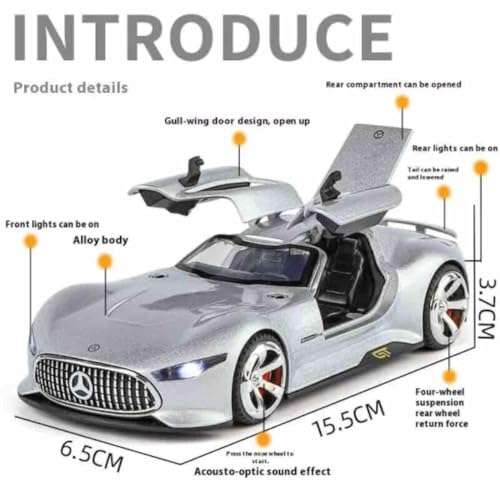 Image of Mercedes Benz Gran Turismo SUV Car 1:32 Scale Model Car Exclusive Alloy Metal Pull Back Die-cast Diecast Metal Pullback Toy Openable Doors & Light Music Best Gifts Kids【Colors as Per Stock 】