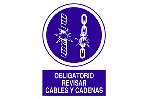 Cofan - Plimpo Señal Adhesiva 210X148Mm Obligatorio Revisar Cables Y Cadenas En Oferta Cofan O34Ad210148 Señal Adhesivo, 210 X 148 Mm