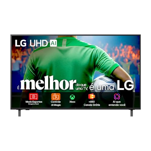 Smart TV 4K 86' LG UHD 86UA85 Processador α7 AI Ger8 4K Super Upscaling Google Cast Alexa Integrado Controle AI Smart Magic WebOS 25