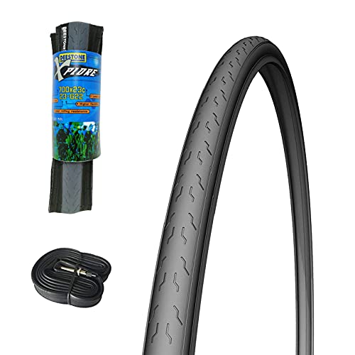 Pneu 700x23C anti crevaison avec chambre pliable vélo course