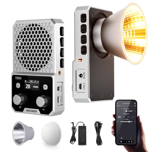 Image of NEEWER FS60B 60W 2700K-6500K Bi Color LED Video Light with App Control | COB Continuous Output Lighting with 34300lux /1m, CRI96+, 12 Scenes for Studio Photography & Outdoor Video Recording