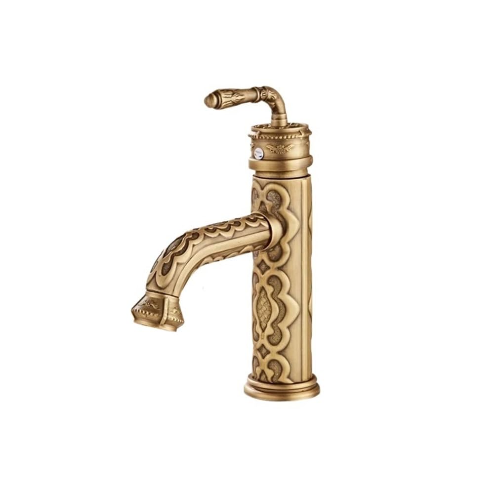 Robinet de lavabo laiton antique XT931 - Mitigeur vintage pour évier de salle de bains