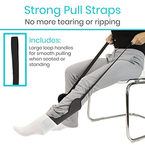 Vive Flexible Sock Aid Tool - Compression Sock Assist Device For Elderly - Sock Donner Aid Compression Stockings Aid Easy On Easy Off - Sock Helper For Limited Reach For Disable, Seniors, Preganancy #TOP4