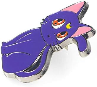 Anime Source Sailor Moon Luna Black Purple Cat Usage Tsukino Lapel Pin Jewelry Girls Cosplay Guardian Brooch