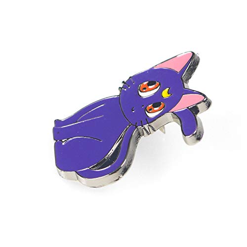 Anime Source Sailor Moon Luna Black Purple Cat Usage Tsukino Lapel Pin Jewelry Girls Cosplay Guardian Brooch #TOP1