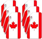 6 Pack Luggage Tags for Suitcases Canada Silicone Travel Suitcase Tag Baggage Bag Labels with Name Cards Privacy Protection