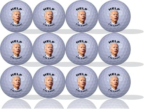 GBM Help I’m Lost Funny Golf Balls – Novelty Golf Balls, Accessories & Gag Gift for Golfers, Humor Golfing Accessories, 1 Dozen