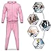 AKsit Men's Sweatsuit 2 Piece Hoodie Tracksuit Set Jogging Suits Outfit Casual Wear Fashion Activewear Zip Tracksuit Sports Set Pink XL