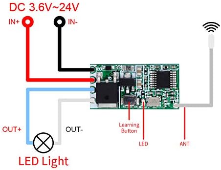 Wiring diagram for QIACHIP RF remote control switch