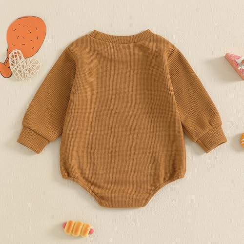 YINGISFITM Thanksgiving Halloween Baby Girl Boy Outfit Turkey Sweatshirt Bubble Romper Sweater Shirt Onesie Fall Clothes4