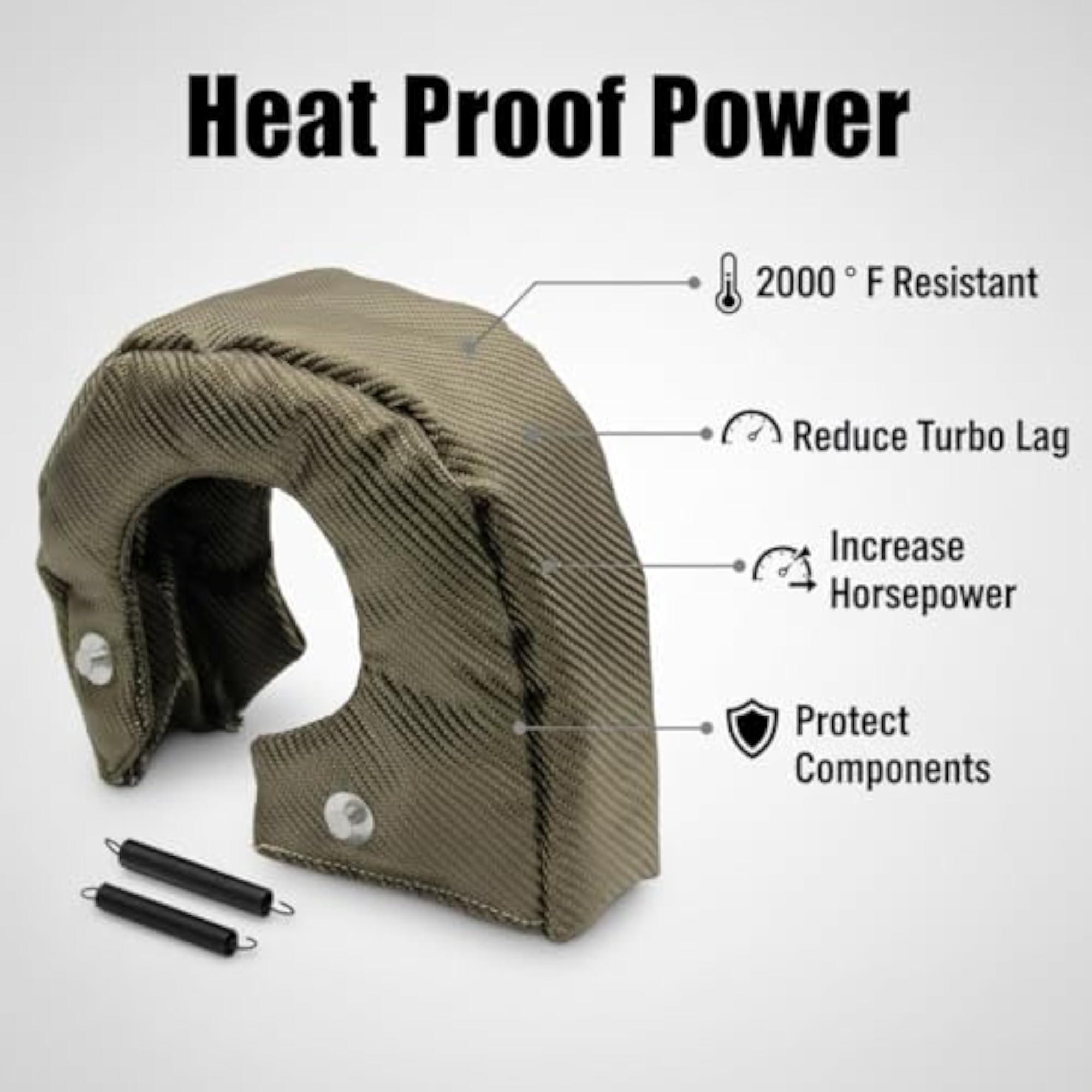 T4 Titanium Turbo Blanket Heat Shield Cover Wrap