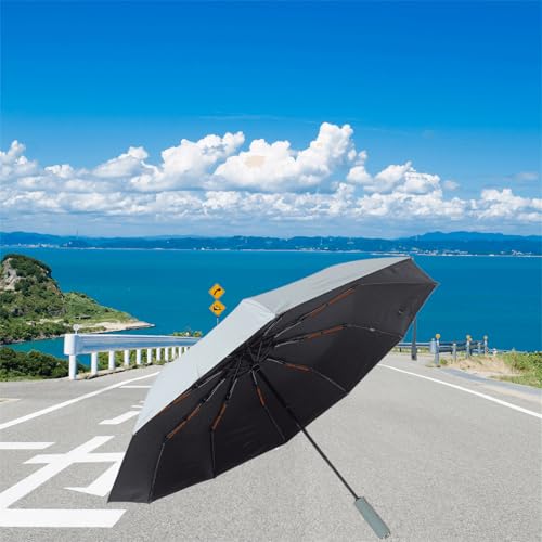 Parapluie pliant automatique premium à 10 baleines renforcées pour tempête