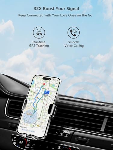 Image of Cell Phone Signal Booster for Car, Truck and SUV | Boosts Signal for All U.S. Carriers on Band 2, 4, 5, 12, 13 and 17 | Supports Multiple Users & Devices | Easy to Setup | FCC Approved