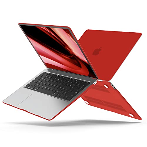 B BELK Compatible with MacBook Air 13 inch Case 2022 2021 2020 2019 2018 A2337 M1 A2179 A1932 Touch ID, Matte Plastic Hard Shell+Keyboard Cover+Screen Protector for MacBook Air 13.3 inch Case, Red by B BELK - Image 7