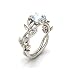 iLH® Clearance Rings,ZYooh Women Floral Transparent Diamond Flower Vine Leaf Rings Engagement Wedding Rings Jewelry Gift (Silver, 7)