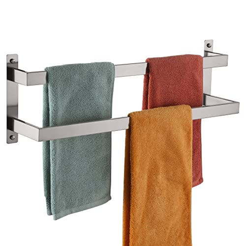 KOKOSIRI Bath Towel Bars Bathroom 2-Tiers Ladder Towel Rails 24-Inch