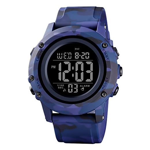 Men's Digital Sports Watch Large Face Waterproof Wrist Watches for Men with Stopwatch Alarm LED Back Light