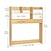 YGYQZ Wood Desk Shelf Organizer, Desk Hutch Top Only, Countertop Storage Hutch with 4 Shelves for Computer Desk，2-Tier with Cabinet Door Rack for Office, Home, Dorm，Natural