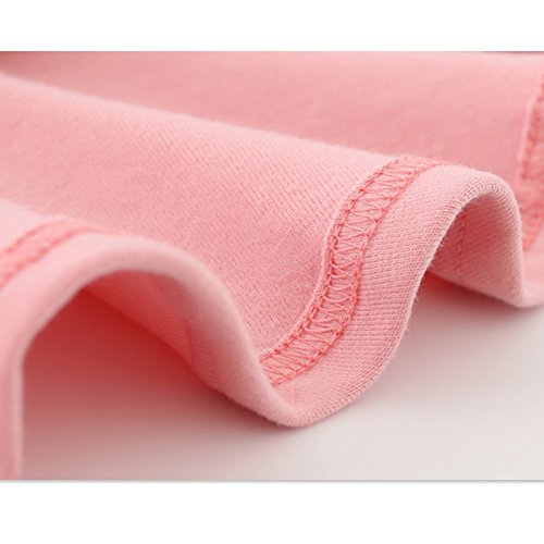 Infant Toddler Baby Girls Dress Pink Ruffles Long Sleeves Cotton (4T, Pink) - Thumbnail 6