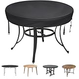 TOHONFOO Outdoor Round Table Cover - Waterproof Anti-UV Round Patio Table Cover - Fits Outdoor Table Up to 58-60 Inch