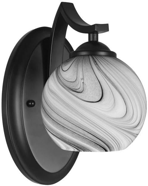 Toltec Lighting Zilo 1 Light Wall Sconce in Matte Black (551-MB-4109)