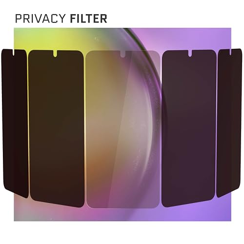 Image of Ghostek Screen Protector for Galaxy S24, Full Coverage Tempered Glass Film, 9H Hardness, Easy Installation, HD Clear Glass Protector Designed for 2024 Samsung S24 (6.2-Inch, Privacy)