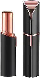 Batom Depilador Elétrico Recarregável Facial USB – Removedor De Pelos Portátil Para Rosto Buço E Sobrancelhas (Preto)