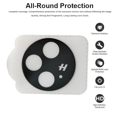 Image of ZARALA Glass Camera Lens Protector For Oneplus Open [9H Hardness] [6D Lens Protector ] [Easy Installation] Black