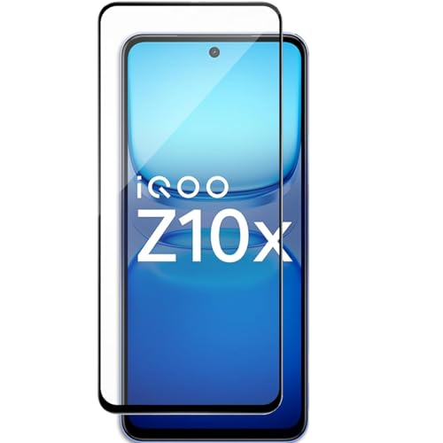 Image of Military-Grade Tempered Glass Screen Protector Compatible for iQOO Z9X 5G /iQOO Z10X 5G /Vivo T3X 5G with Edge to Edge Coverage and Easy Self Installation kit