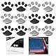 SGERUFZ 12 Stück Set Hundepfoten Pfoten Pfötchen Hund Footprint Auto Emblem Aufkleber Dekoration für Auto, Motorrad, Fahrrad oder Roller (Schwarz, Silber)