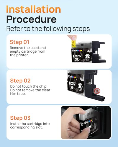 E-Z Ink LC75XL Ink Cartridges Compatible for Brother LC75 Ink Cartridge LC 75 LC71 LC79 XL to Use with Brother MFC-J430W MFC-J6510DW MFC-J6710DW 20 Pack (8 Black, 4 Cyan, 4 Magenta, 4 Yellow) - Thumbnail 4