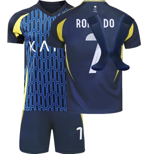 metekoc 24/25 Auswärts #7 Football Fußball Kinder Trikot Shorts Socken Jugendgrößen (Auswärts 28_)