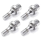 M12 × 1,25 XYHCS 4ST M12x1.25 17MM RADMUTTERN Alloy Bolts Flat SEAT for Peugeot 206 207 307 308 406 407 607