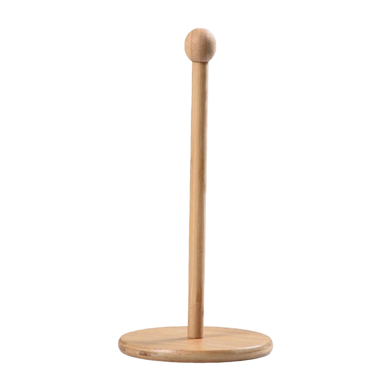 Glifora Bamboo Paper Towel Holder - Rustic Standing Paper Towel Organiser, Roll Dispenser for Kitchen Countertop, Bathroom and Dining Table