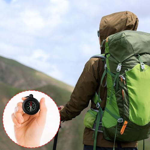 Brújulas portátiles para llavero 5 piezas para camping miniatura 2