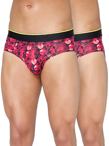 Image of Bummer Men's Printed Micro Modal Briefs Underwear | Ultra Soft & Breathable | Combo Pack of 2