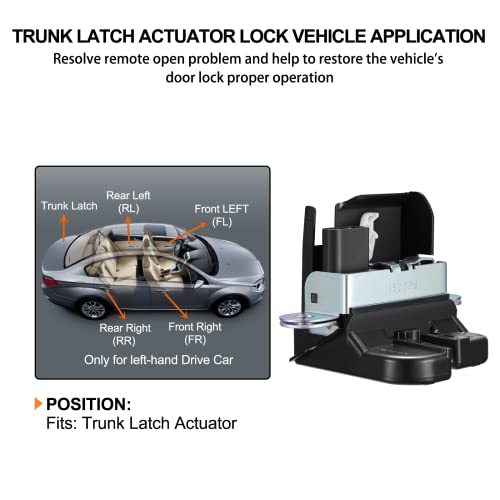 Image of SYERAL Tailgate Latch Assembly Trunk Lid Actuator 5M0827505E9B9 Liftgate Latch Lock Compatible with Volkswagen 2008-2017 Tiguan, 2017-2018 Tiguan Limited, 2010-2014 Sportwagen