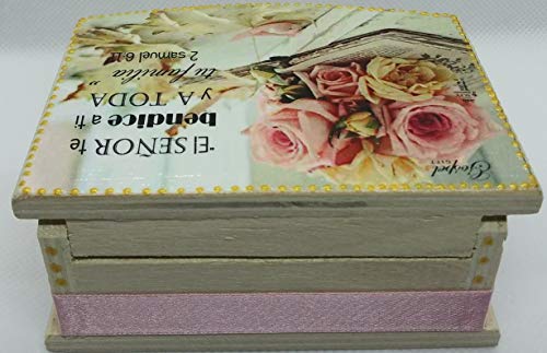 Christian Gifts Handmade Blessings Box Inspirational Faith With 60 Scripture Bilingual Cards Box Women Gift Cajitas De Promesas Regalos Cristianos Decoration Box #TOP4