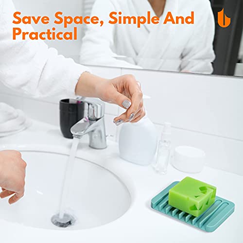 image for Urbanstrive Soap Dish Shower Waterfall Soap Tray Soap Saver Soap Holde