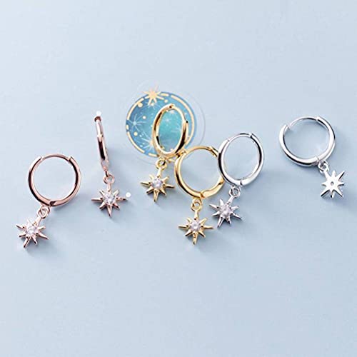 Pendientes de diamante único mujer Shining Star joyas de moda 5