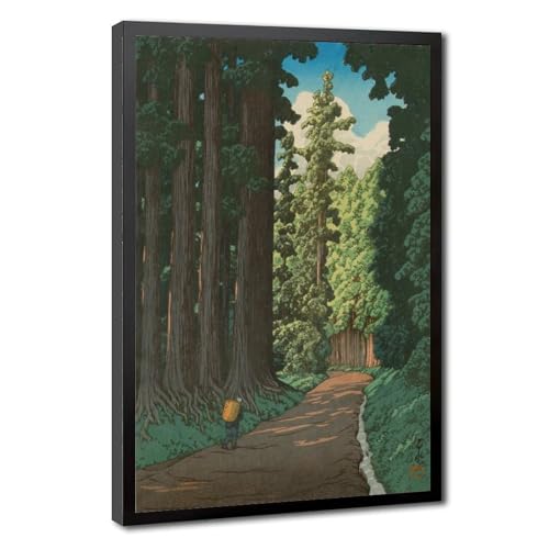 Impression sur toile Road to Nikko de Kawase Hasui - Tableau mural 50x75 cm