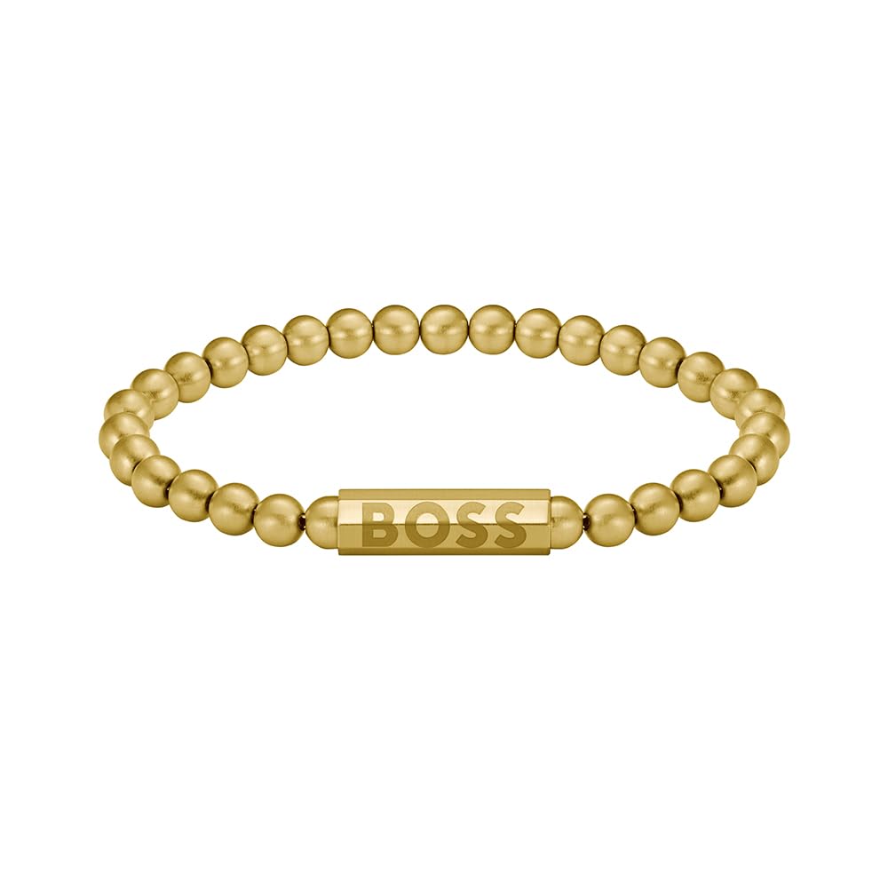 BOSS Jewelry Men's SPHERE Collection Beaded Bracelet in Yellow Gold - 1580666M