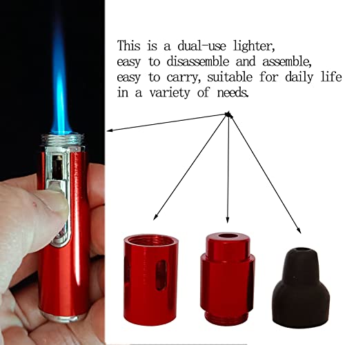 Encendedores de Soplete Recargables Butano Pack 2 Rojo miniatura 2