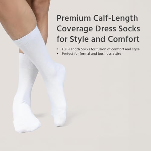 Mens Dress Socks |Pack of 4| Trouser Breathable Business Professional Formal Wear | Everyday Sock | Solid Colors2