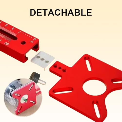 4 in 1 Einstellbare Aluminium Fräszirkel Metrische MM Kreisschneidevorrichtung Multifunktionale Frässchablone Oberfräsenwerkzeug Schrank-Hardware-Vorrichtung