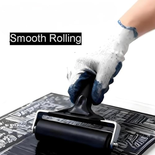 image for Ortnuzk 3-Pack Hard Rubber Brayer Rollers, 1.4/2.4/4 Inch for Printmak