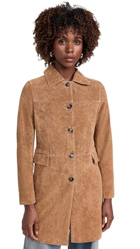 [BLANKNYC] Womens Women's Real Suede Trench Coat
