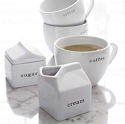Ceramic Cream And Sugar Bowl Set With Spoon & Lid, Cream Pitcher Sugar