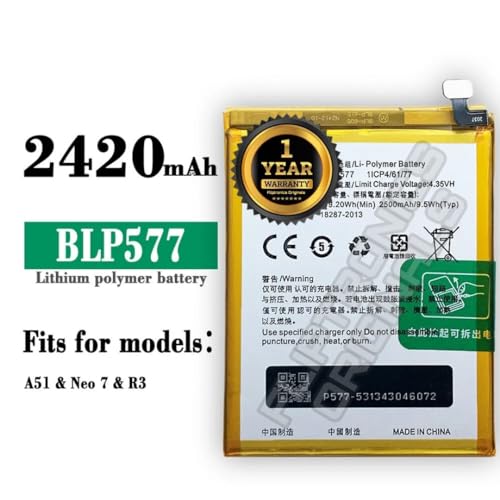 Image of BLP577 Battery for Oppo A51, R3, A51k, N7005, R7005, R7007 Battery with 1 Year Warranty****(U198)